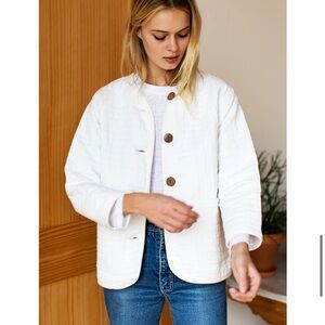 Emerson Fry NWOT India Quilted Jacket in Cloud White